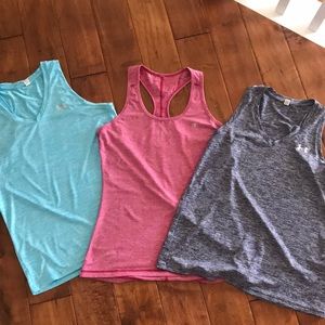 Lot of 3 workout tanks. Under Armour & Champion M